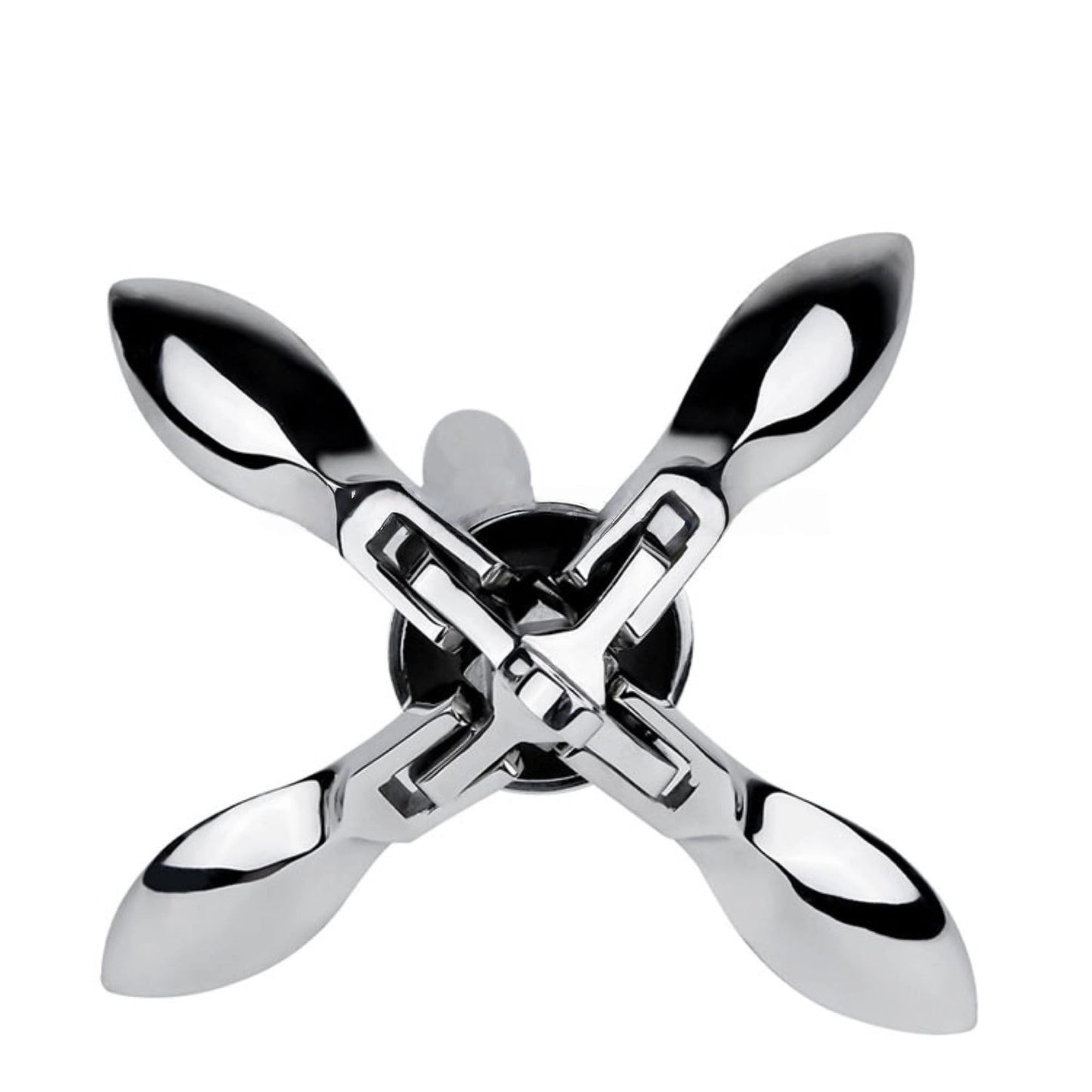Folding Grapnel Anchor, Stainless Steel Boat Anchor with Mirror Polish, Corrosion Resistant for Yacht/Sailboat/Fishing Boat