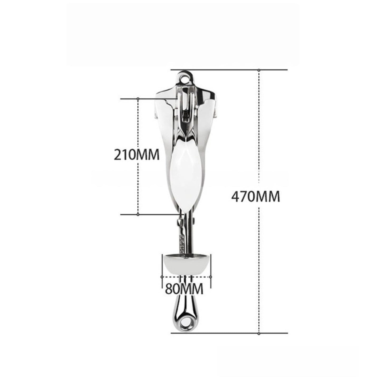 Folding Grapnel Anchor, Stainless Steel Boat Anchor with Mirror Polish, Corrosion Resistant for Yacht/Sailboat/Fishing Boat