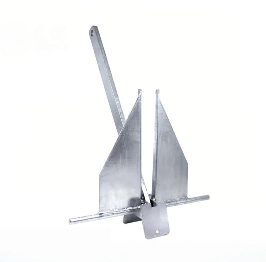Galvanized Danforth Anchor, Stainless Steel Boat Anchor with Mirror Polish, Corrosion Resistant for Yacht/Sailboat/Fishing Boat