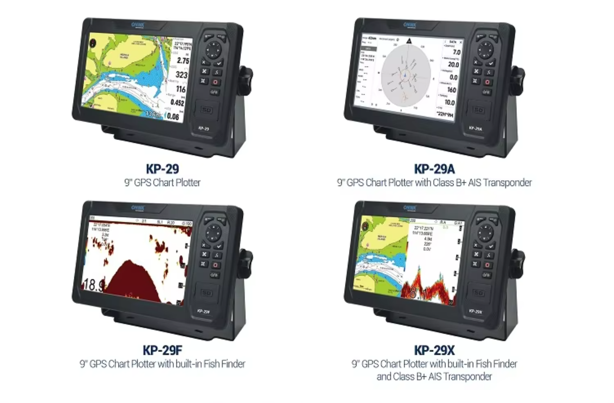 ONWA KP-29 Series 9-inch Marine GPS Chart Plotter with AIS & Fish Finder