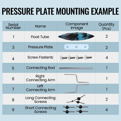 Kayak Stabilizers, Canoe Stabilizer, Kayak Outriggers & Stabilizers System Kit with Installation Accessories and Sidekick Arms Rod