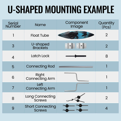 Kayak Stabilizers, Canoe Stabilizer, Kayak Outriggers & Stabilizers System Kit with Installation Accessories and Sidekick Arms Rod