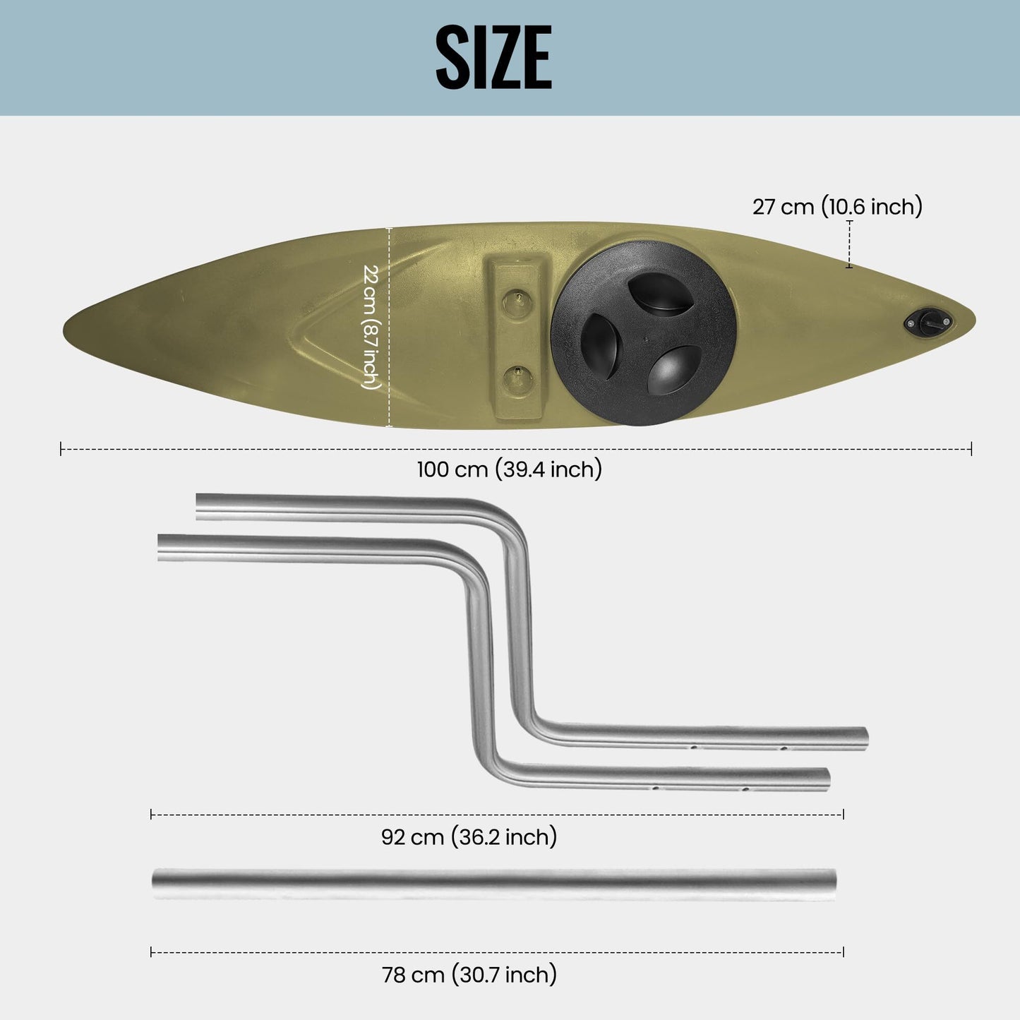 Kayak Stabilizers, Canoe Stabilizer, Kayak Outriggers & Stabilizers System Kit with Installation Accessories and Sidekick Arms Rod
