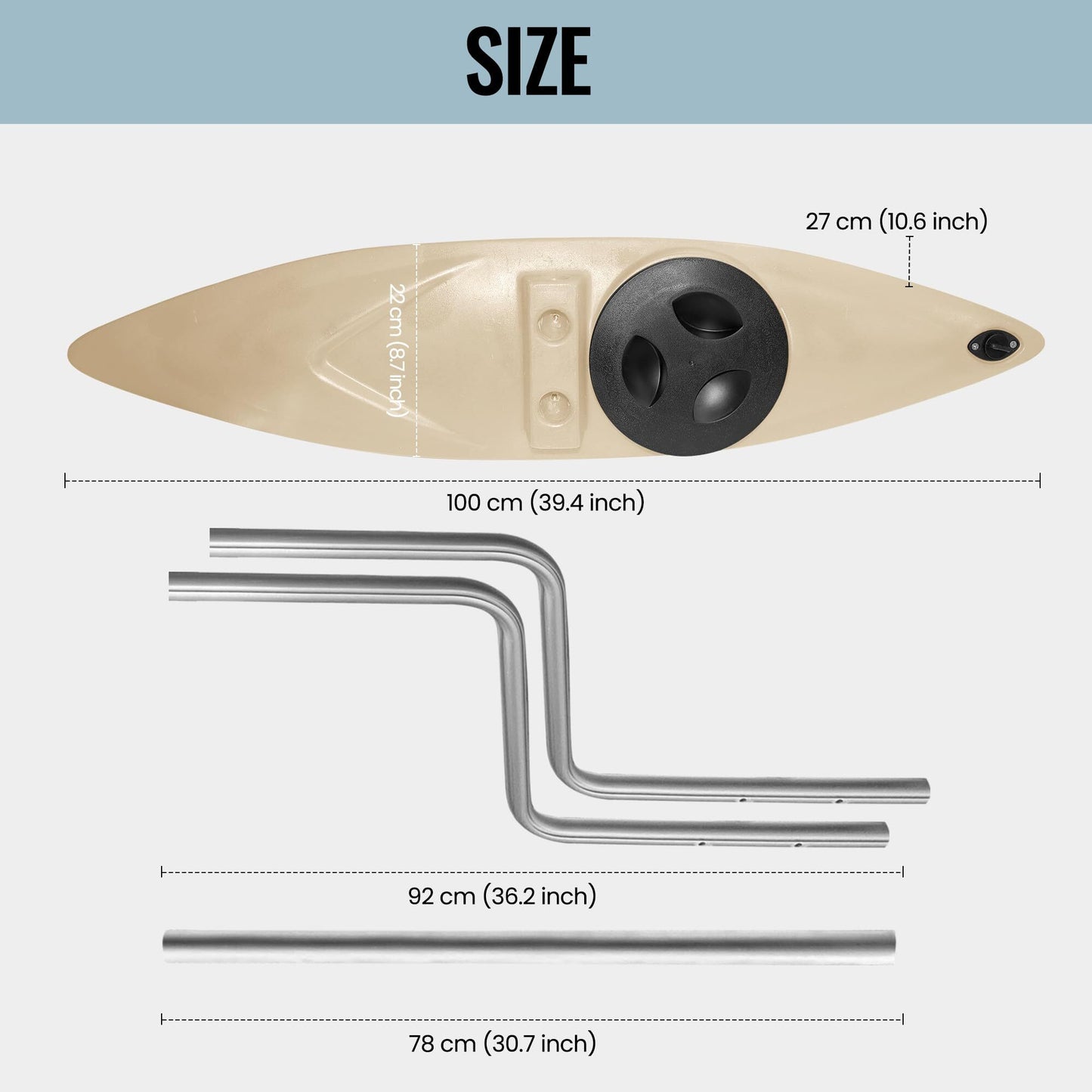 Kayak Stabilizers, Canoe Stabilizer, Kayak Outriggers & Stabilizers System Kit with Installation Accessories and Sidekick Arms Rod