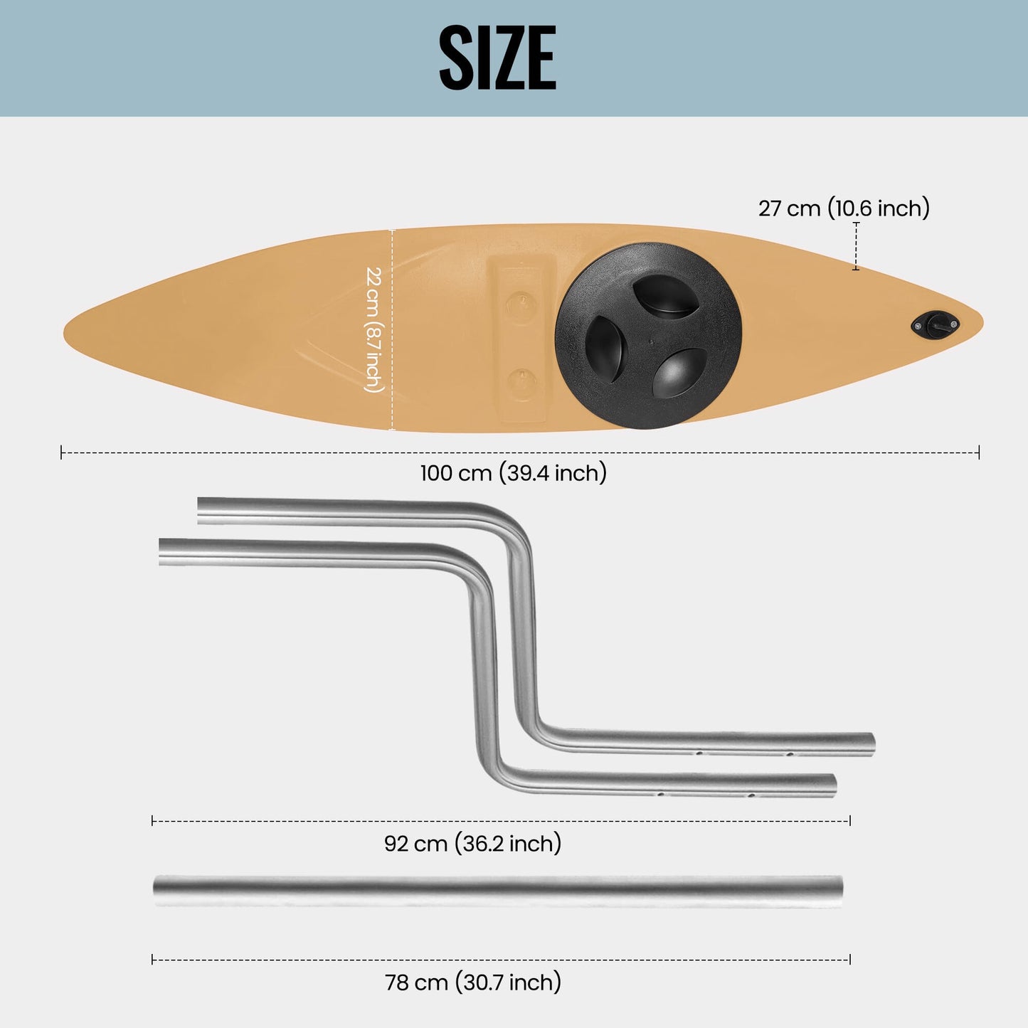 Kayak Stabilizers, Canoe Stabilizer, Kayak Outriggers & Stabilizers System Kit with Installation Accessories and Sidekick Arms Rod