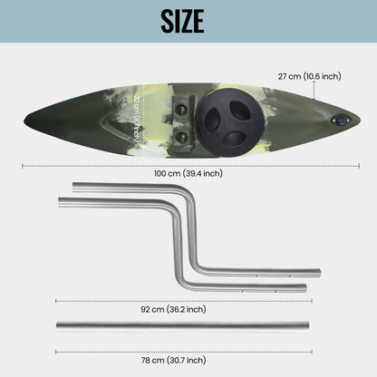 Kayak Stabilizers, Canoe Stabilizer, Kayak Outriggers & Stabilizers System Kit with Installation Accessories and Sidekick Arms Rod