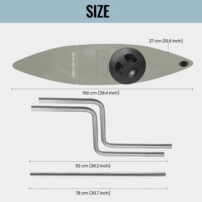 Kayak Stabilizers, Canoe Stabilizer, Kayak Outriggers & Stabilizers System Kit with Installation Accessories and Sidekick Arms Rod