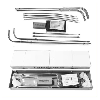 Cubierta para toldo Bimini con varilla de soporte de nailon, tela Oxford 600D con marco de tubo cuadrado de aluminio 6063, protección solar, impermeable, para cruceros, yates y barcos.