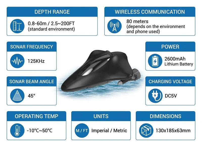Airow Marine HERO Smart Sonar Fish Finder - HD Radar & App Control