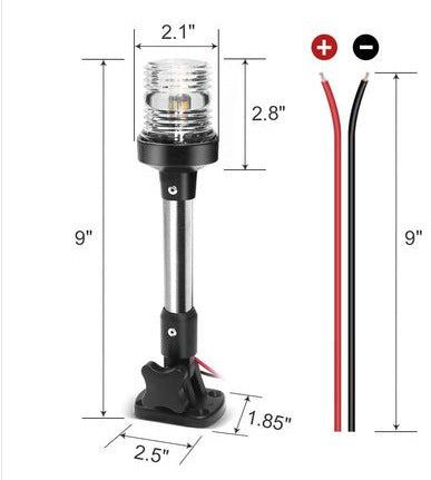 Adjustable Yacht All-Around Light - 5W LED 360° Visibility (12-inch)