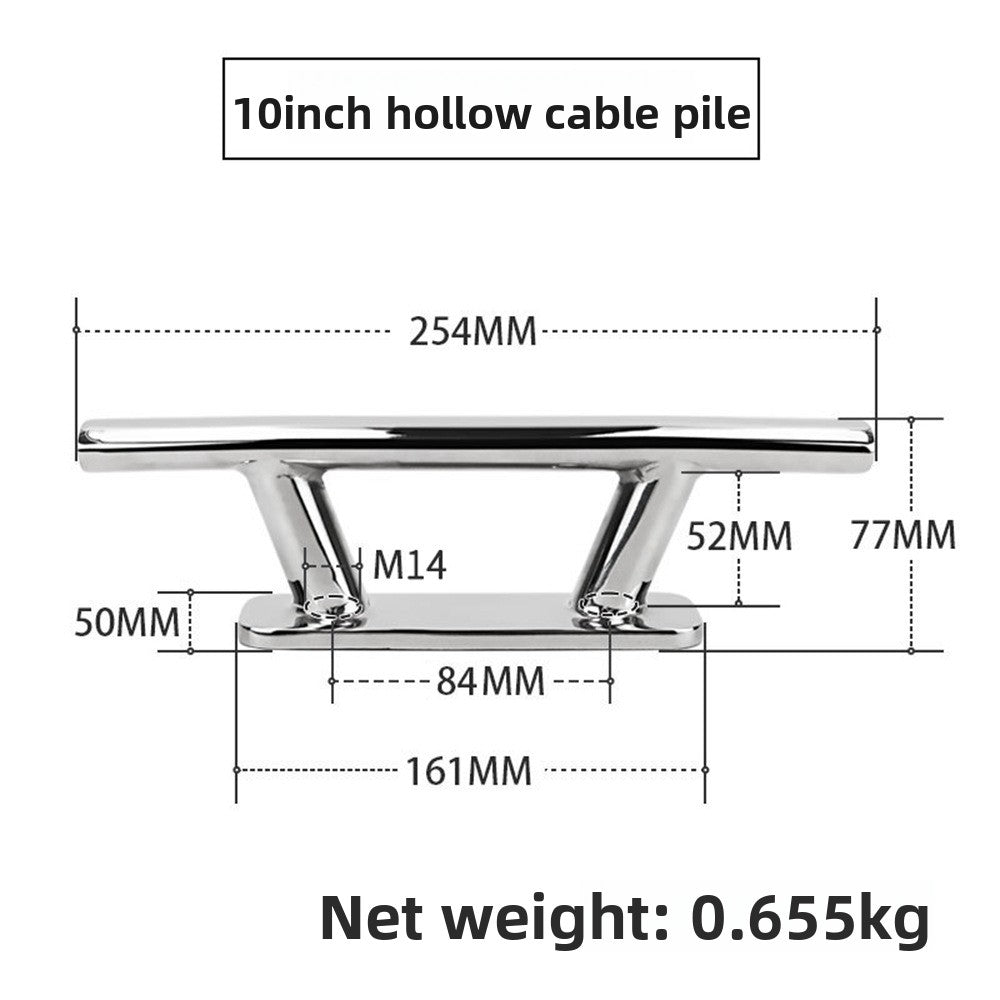 AIROW MARINE Hiero 316 Stainless Steel Boat Cleat - Mirror Polished (153mm)