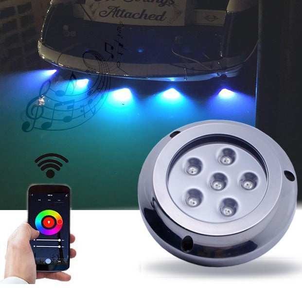 36W 316 Stainless Steel RGBW Marine Underwater LED Light - IP68 Yacht & Boat