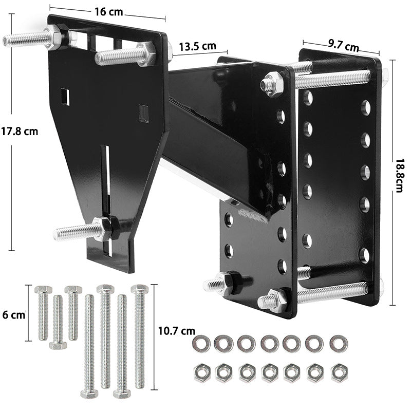 Heavy-Duty Marine Trailer Spare Tire Mount - Universal 6" Frame Fit, Steel