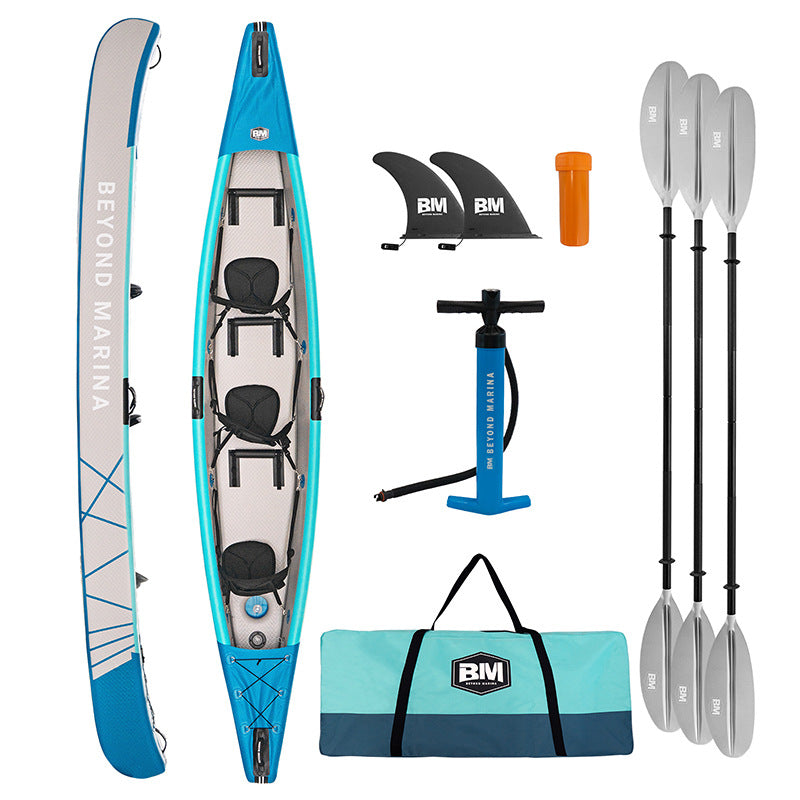 AirowMarine Inflatable Kayak – 2/3 Person Drop-Stitch Hull (422-464cm) – alternate view 3