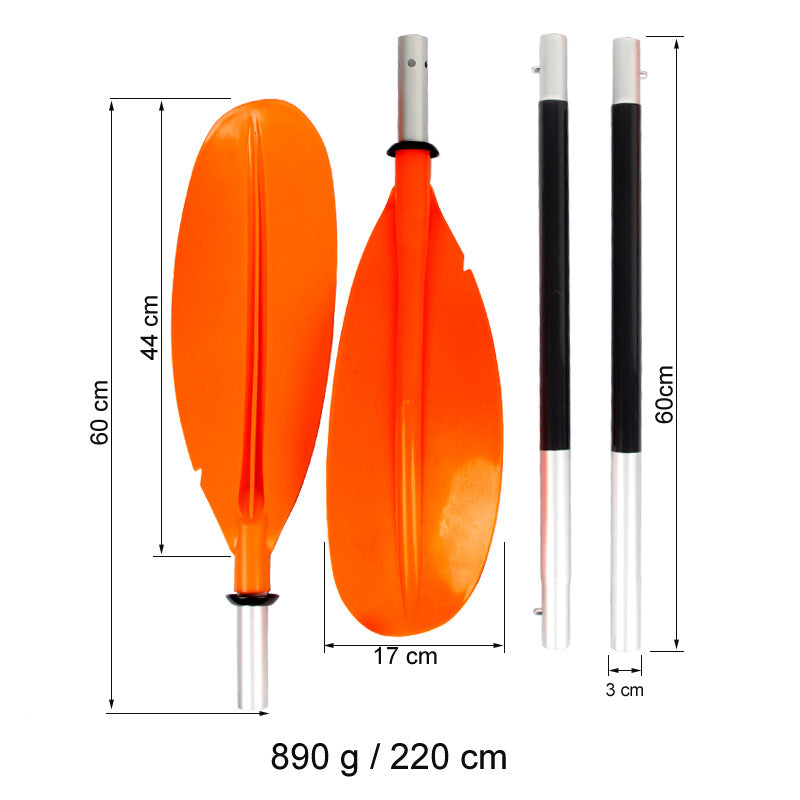 4-Section Modular Kayak Canoe Paddle - Aluminum Shaft & High-Impact Blades
