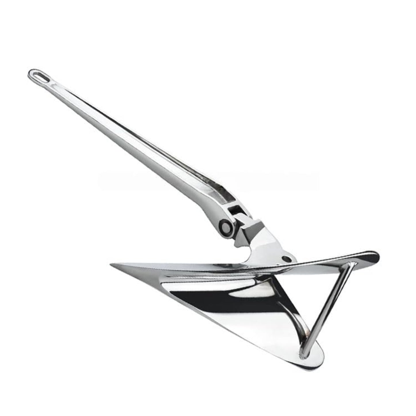 Plow Anchor, Stainless Steel Boat Anchor with Mirror Polish, Corrosion Resistant for Yacht/Sailboat/Fishing Boat