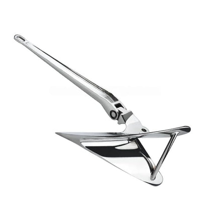 Plow Anchor, Stainless Steel Boat Anchor with Mirror Polish, Corrosion Resistant for Yacht/Sailboat/Fishing Boat