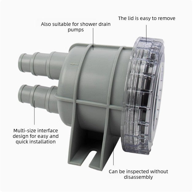 Airow Marine Seawater Strainer Filter - High-Flow Polymer, Universal Fit