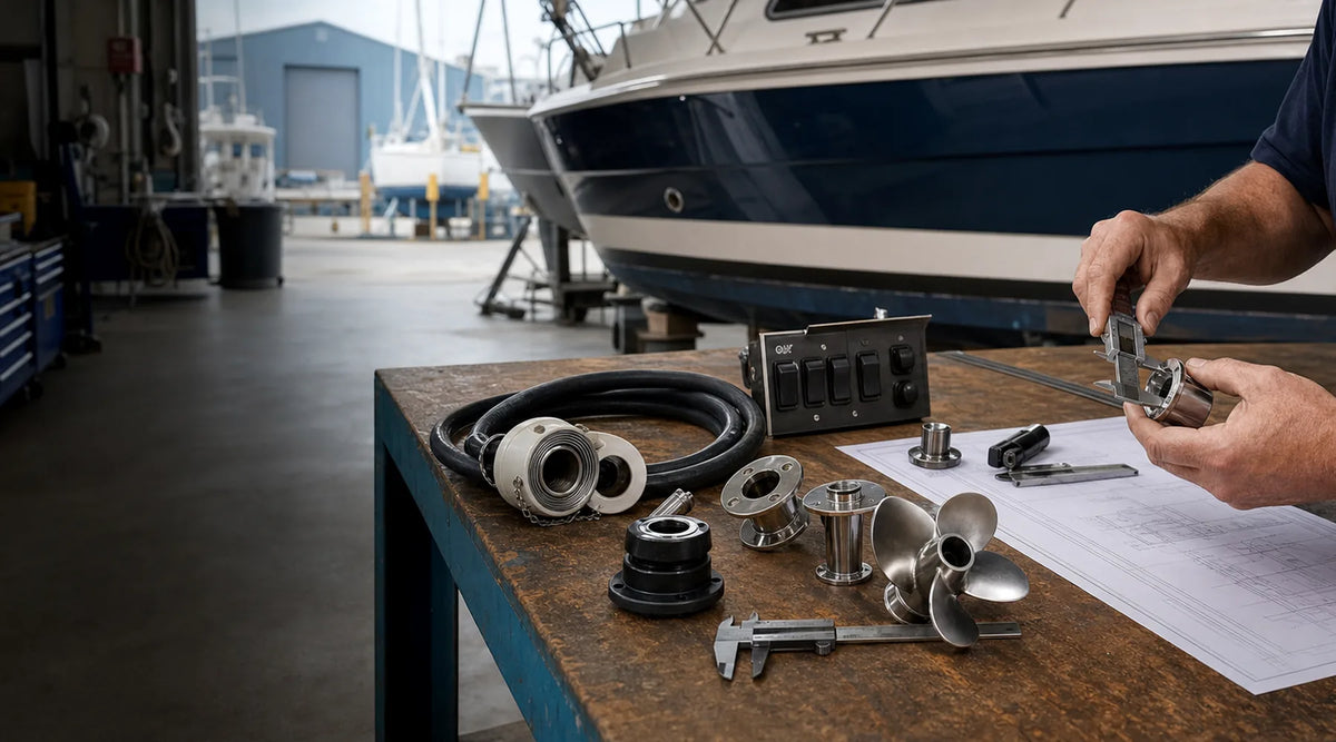 Marine parts workshop supporting custom and B2B supply
