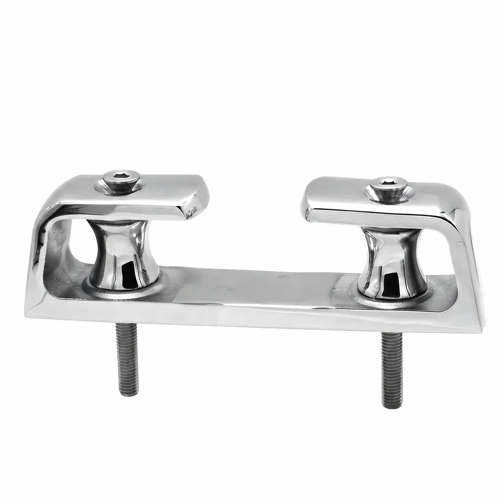 Airow Marine 316 Stainless Steel dual-roller cable guide fairlead with mirror polished finish
