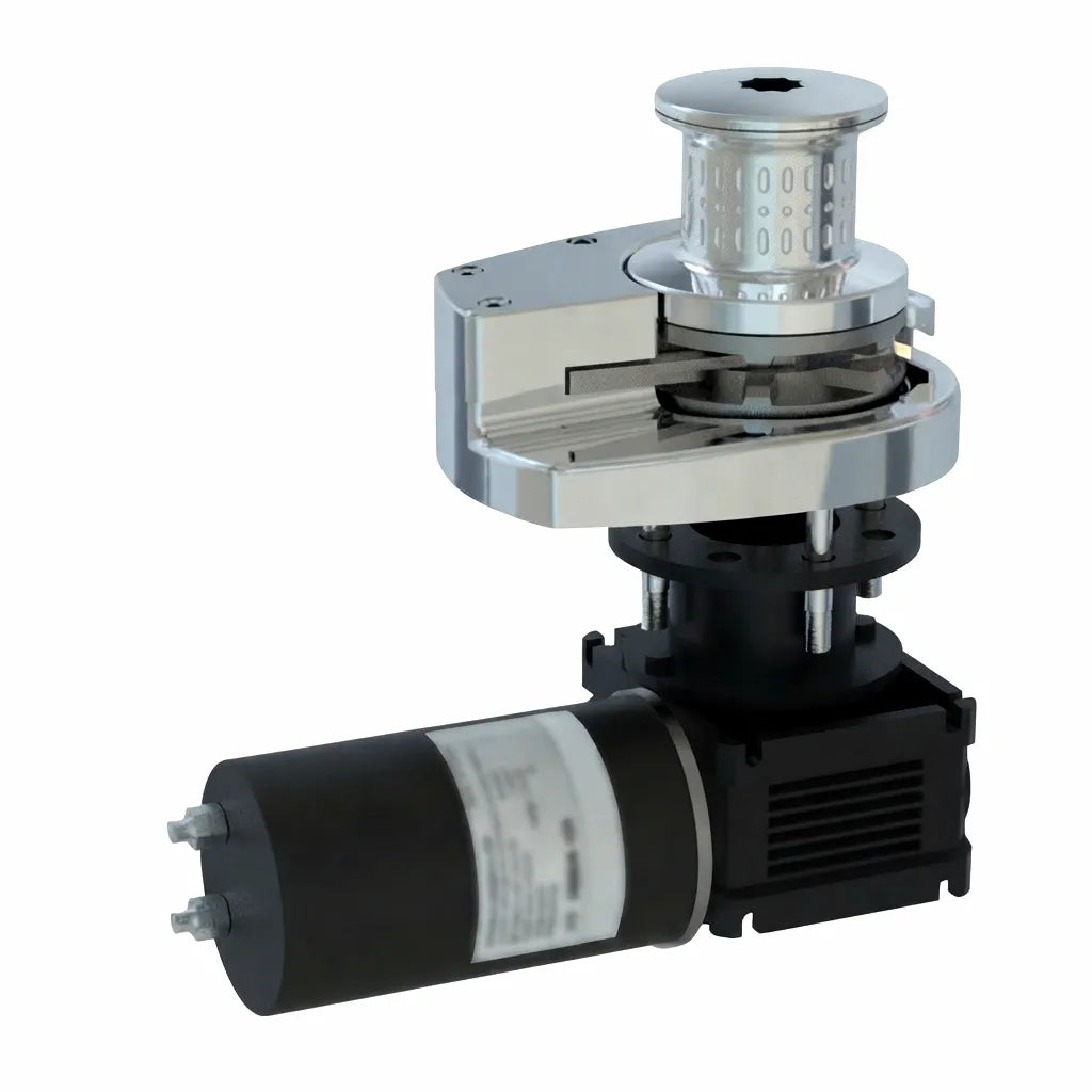 High-Head/Low-Head Vertical Anchor Winch, 1200W 12V, featuring mirror-polished 316 Stainless Steel capstan and marine-grade motor housing, ideal for boats up to 16 meters.