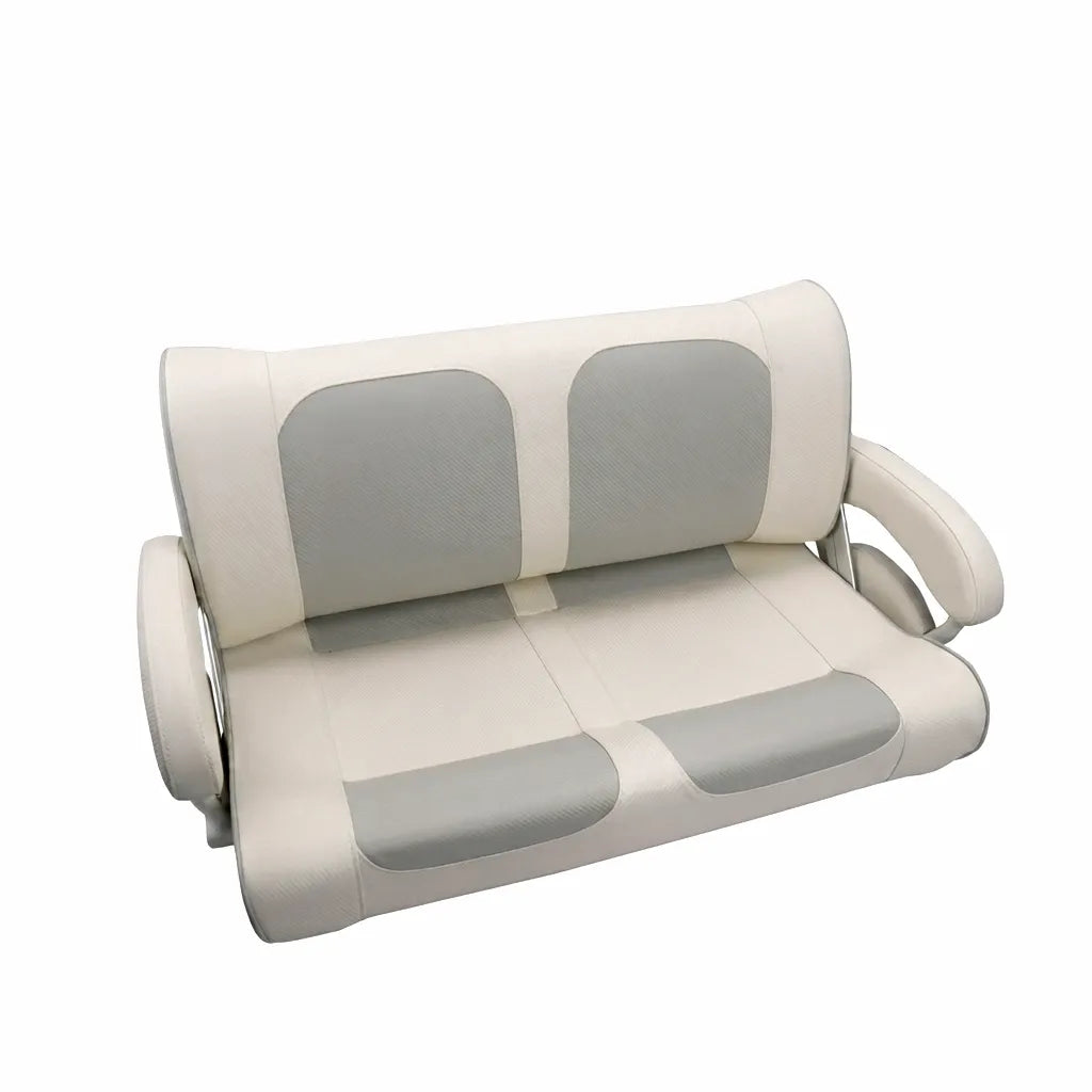 AIROW Marine Dual-Seat Yacht Sofa with Marine-Grade Vinyl Upholstery on White Background