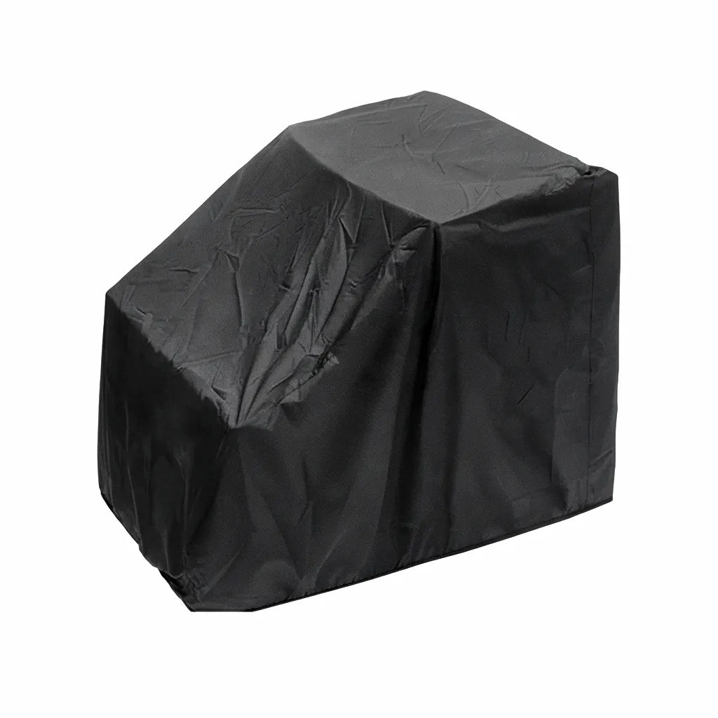 Black 210D Oxford Marine Center Console Protective Cover on white background, highlighting its form-fitting design.