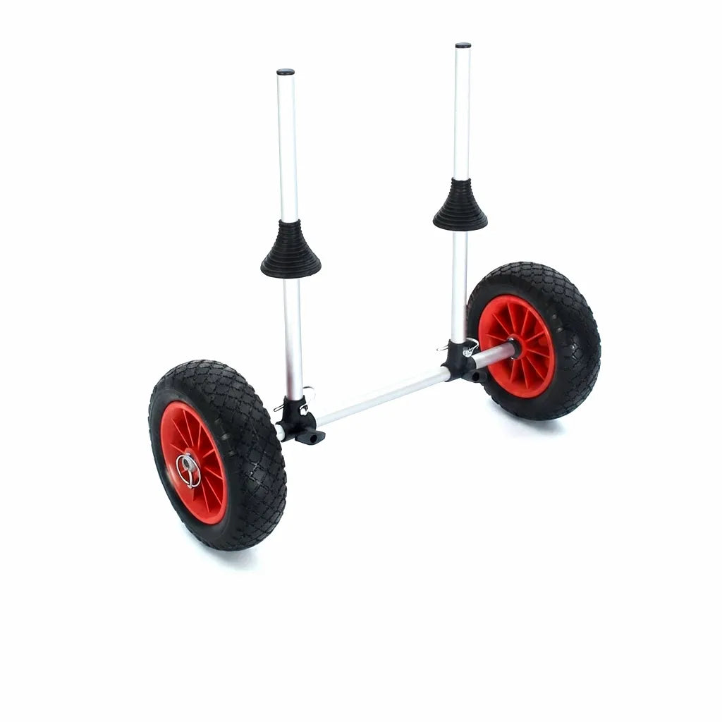 Airow Marine Foldable Kayak Transport Cart with 12-inch Sand Traction Wheels and Anodized Aluminum Frame for Kayaks and Canoes