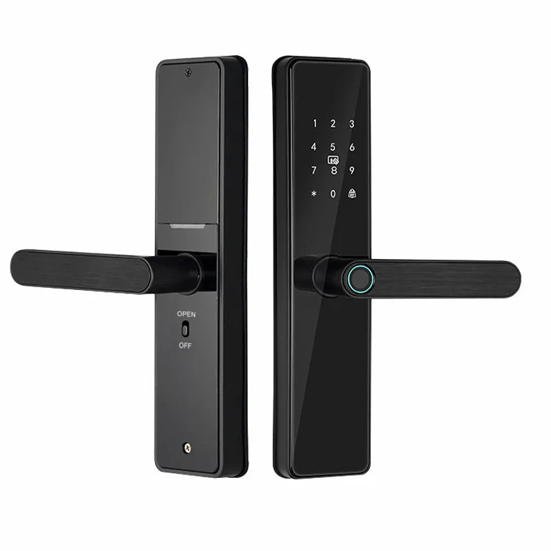 Airow Marine One-Touch Fingerprint and PIN Smart Door Lock for Yachts in Matte Black