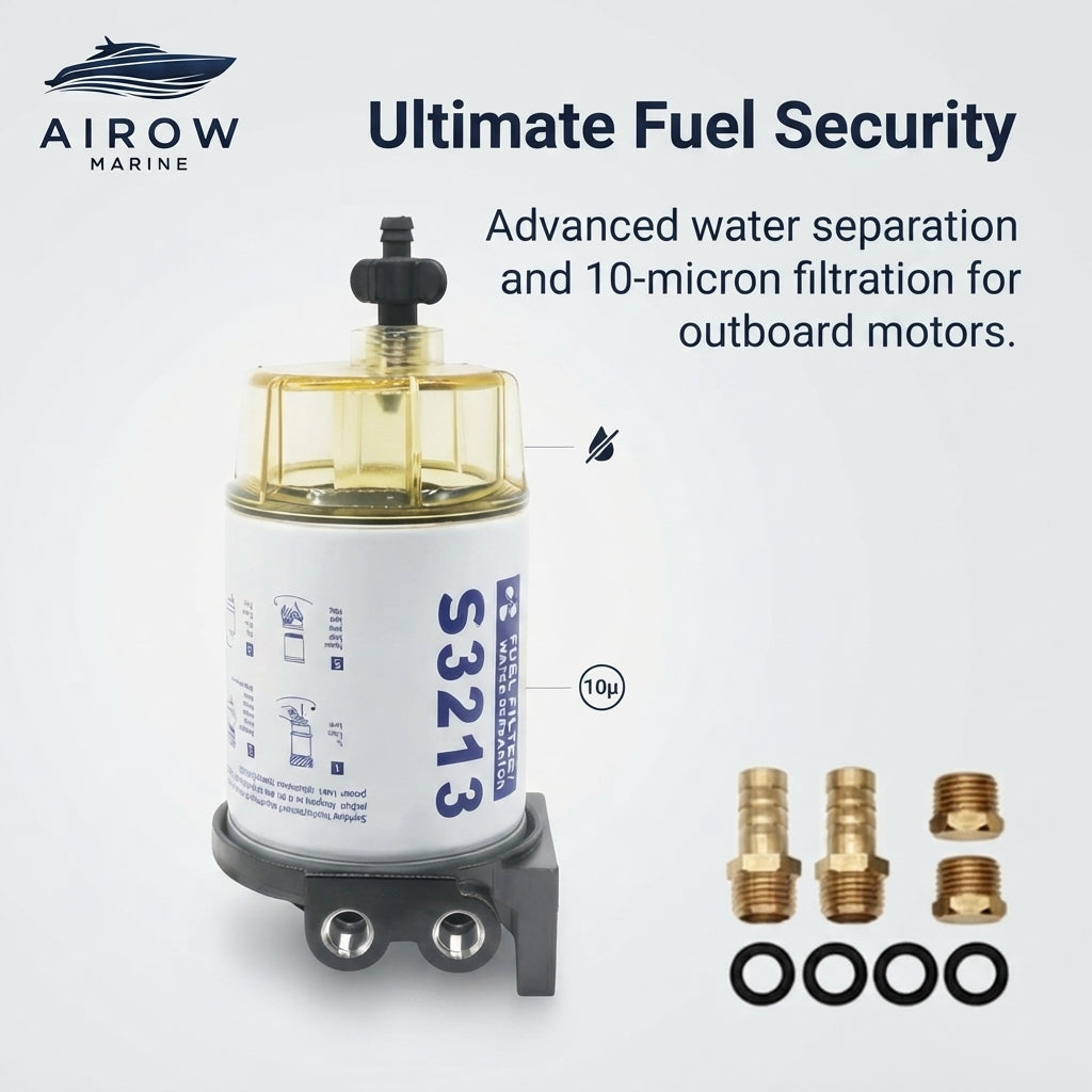 S3213 Marine Fuel Water Separator - High-Flow Corrosion-Resistant (95x171mm)