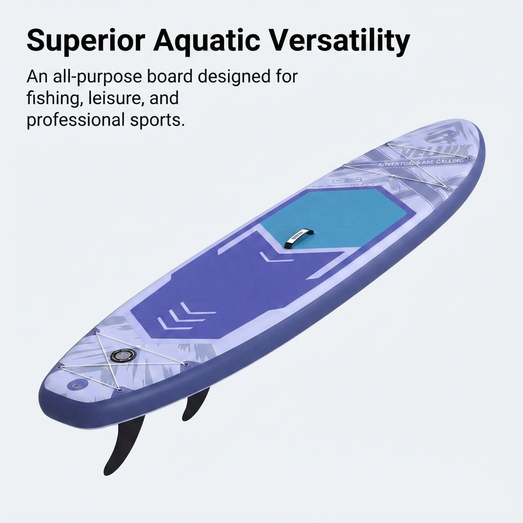 Vellux All-Purpose Inflatable SUP Paddleboard - Reinforced PVC, Drop-Stitch Core