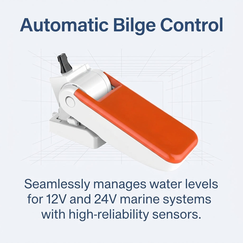 SEAFLO Marine Bilge Pump Float Switch - 20A 12-32VDC, Fully Automatic & Ignition Protected