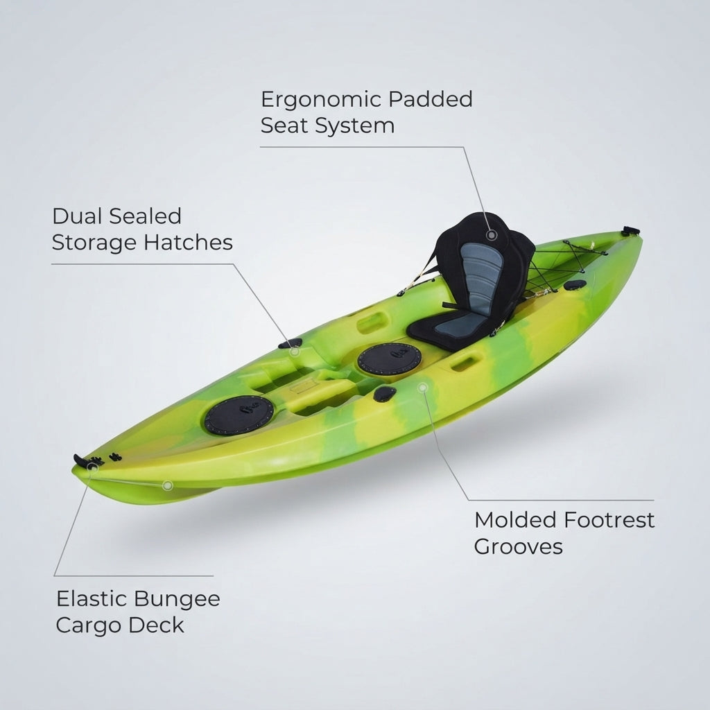 AirowMarine Rotomolded Sit-on-Top Kayak – UV Resistant Single Person (2.94m) – marine application view