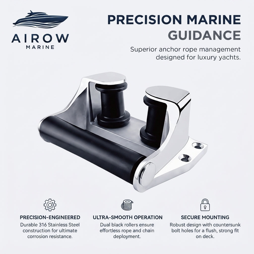 Airrow Marine Elite Yacht Anchor Roller - 316 SS, Delrin Rollers | 213mm