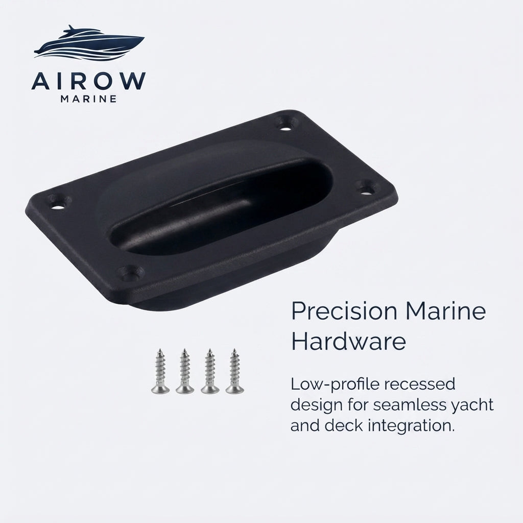 Marine Recessed Pull Handle – High-Impact ABS Flush Mount (9.2cm x 5.8cm) – marine application view