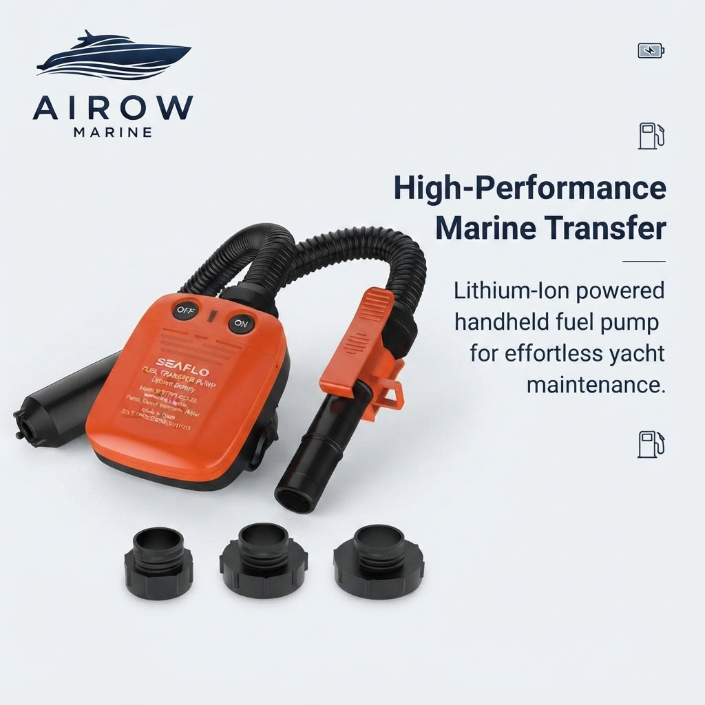 AIROW Marine Portable Electric Fuel Transfer Pump - Lithium-Ion, DC Powered