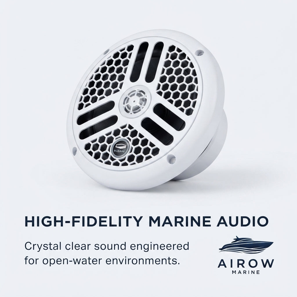 AirowMarine Waterproof Coaxial Speakers - IPX6 Rated (6.5 Inch)