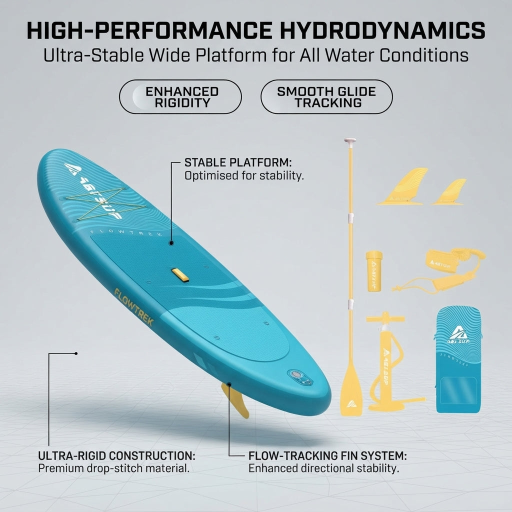 Flowtrek Inflatable SUP Kit – Military-Grade PVC, 10 ft 6 in