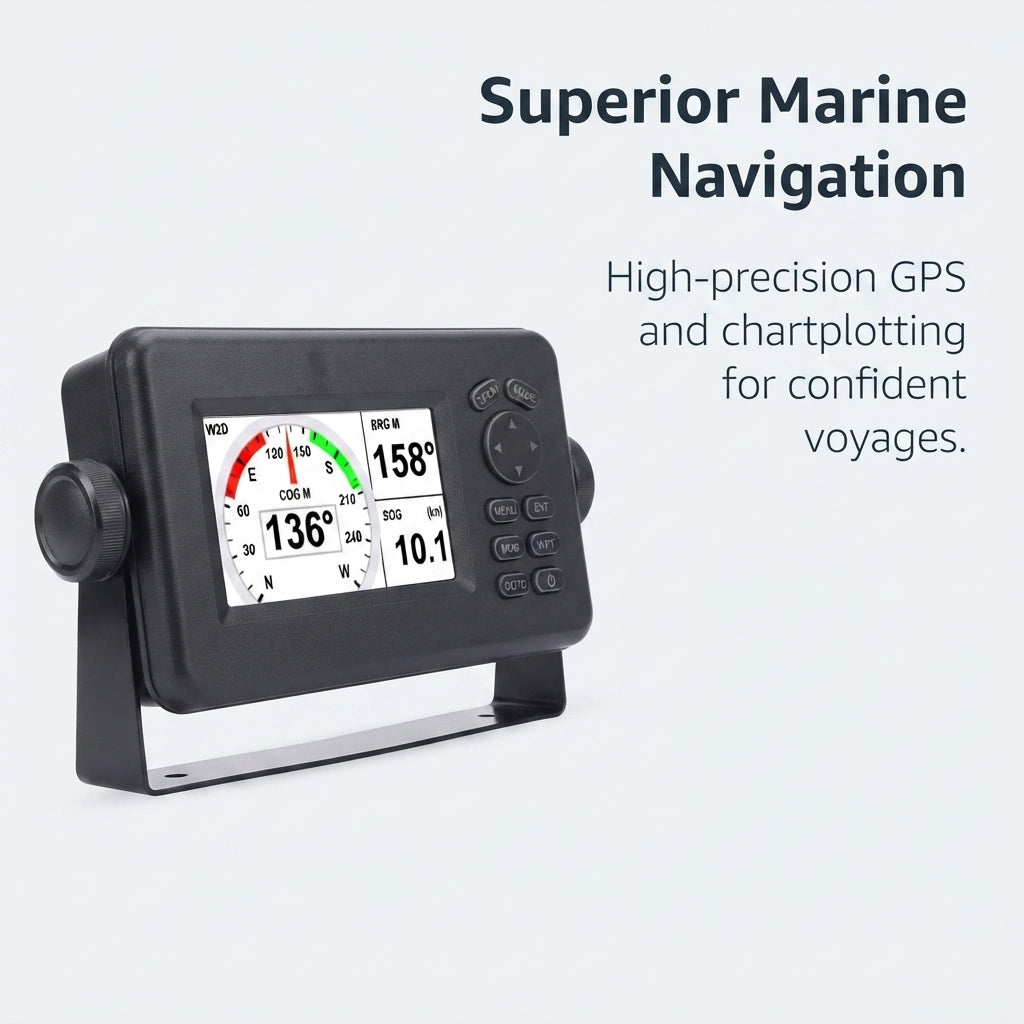Airow Marine HP-528 GPS Chartplotter - High-Precision 4.3" Sunlight Viewable