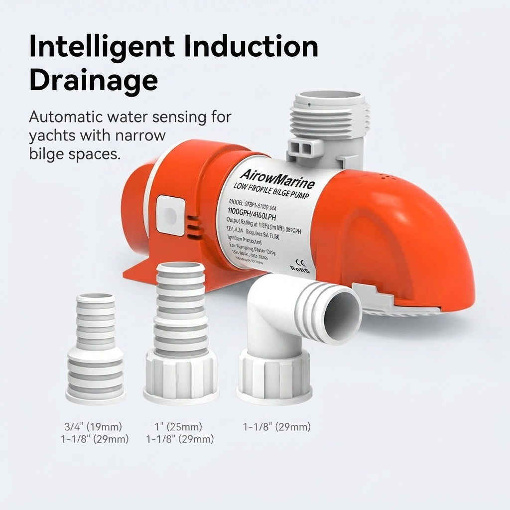 Seaflo 1100GPH Low Profile Automatic Bilge Pump – 12V/24V Marine Drainage – marine application view