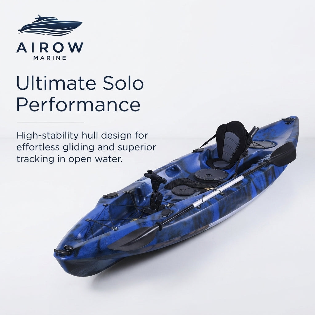 AirOwMarine Rotomolded Angler Kayak - LLDPE, 140kg Capacity (Single Person)