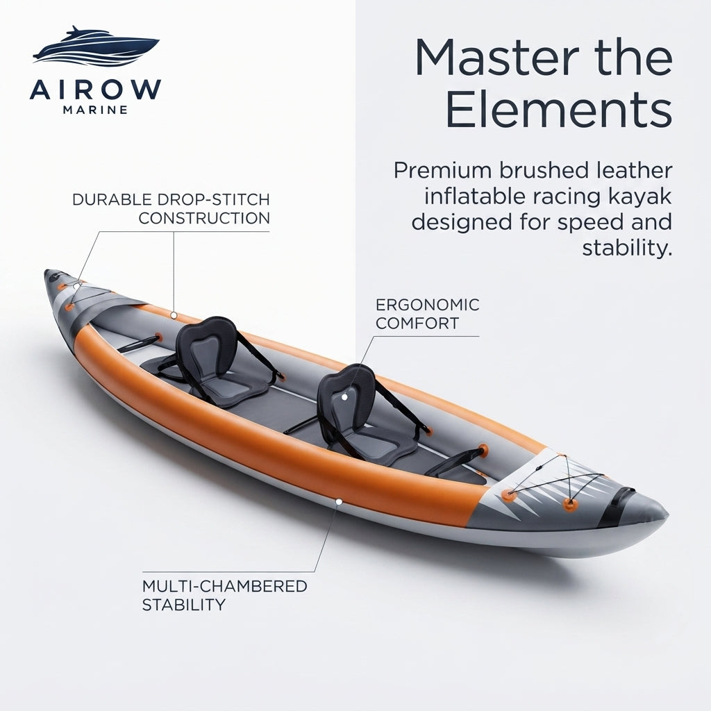 AirMarine Koetsu Inflatable Racing Kayak - Drop-Stitch PVC - 2 Person