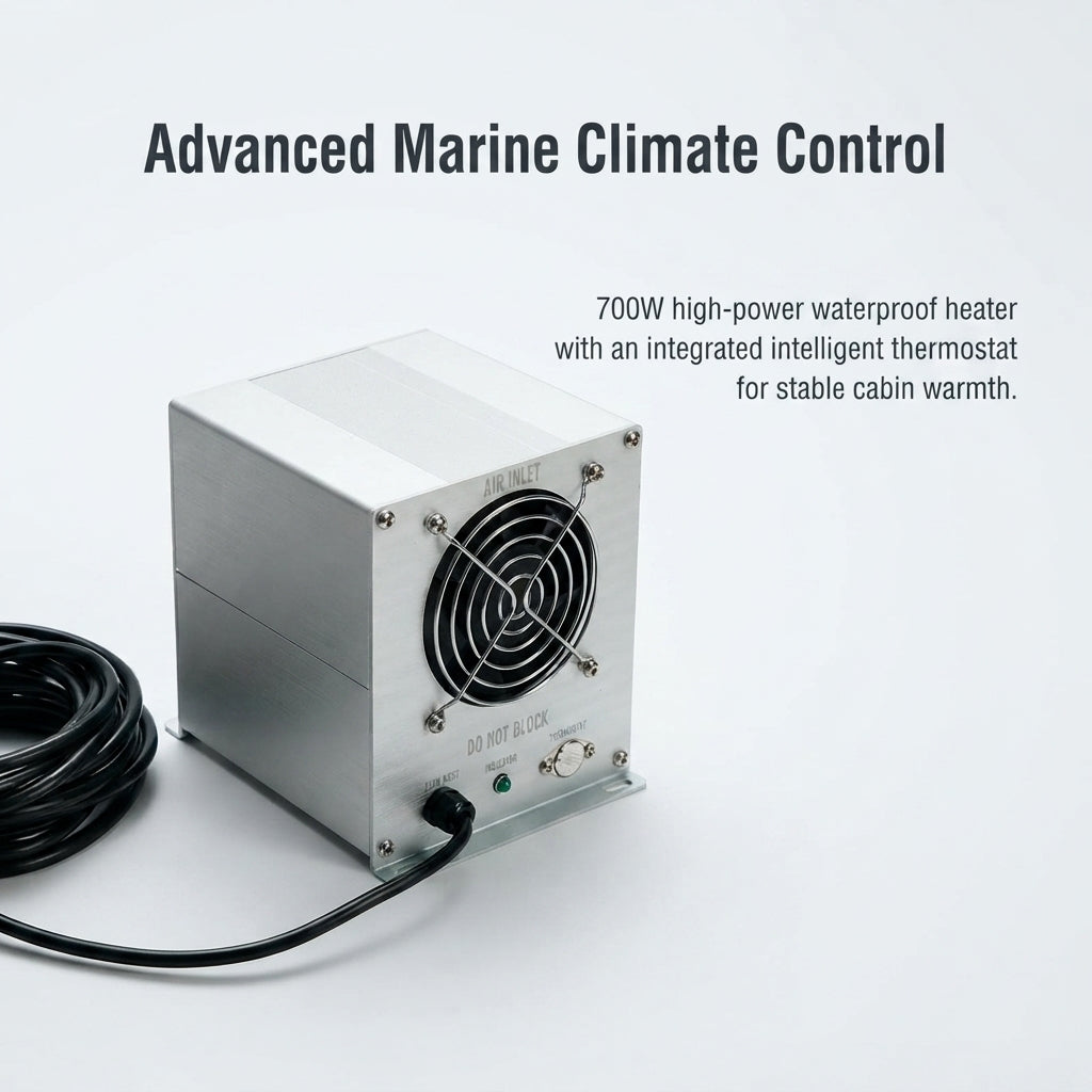 700W Marine Waterproof Heater - Integrated Thermostat, Customizable Voltage