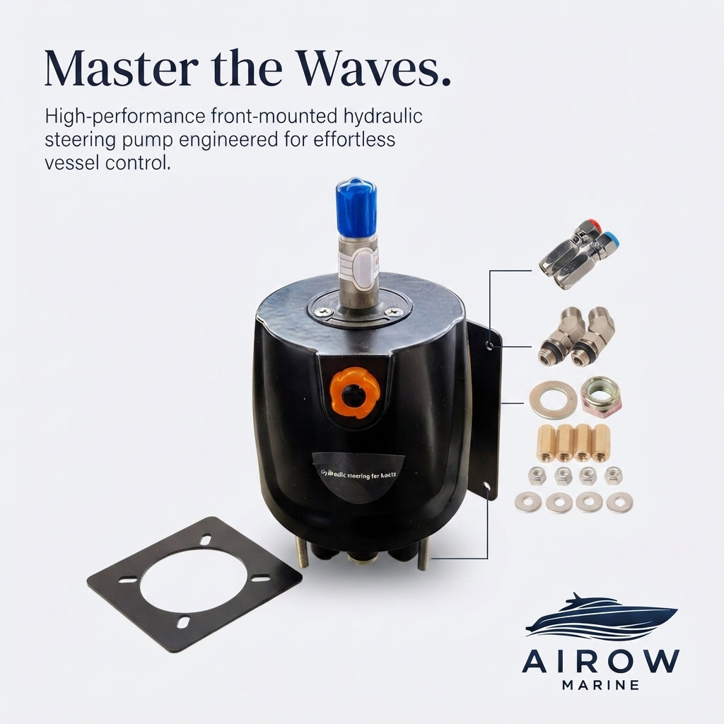 Airow Marine Outboard Hydraulic Steering Helm Pump - 20cc/rev 300HP (Front-Mount)
