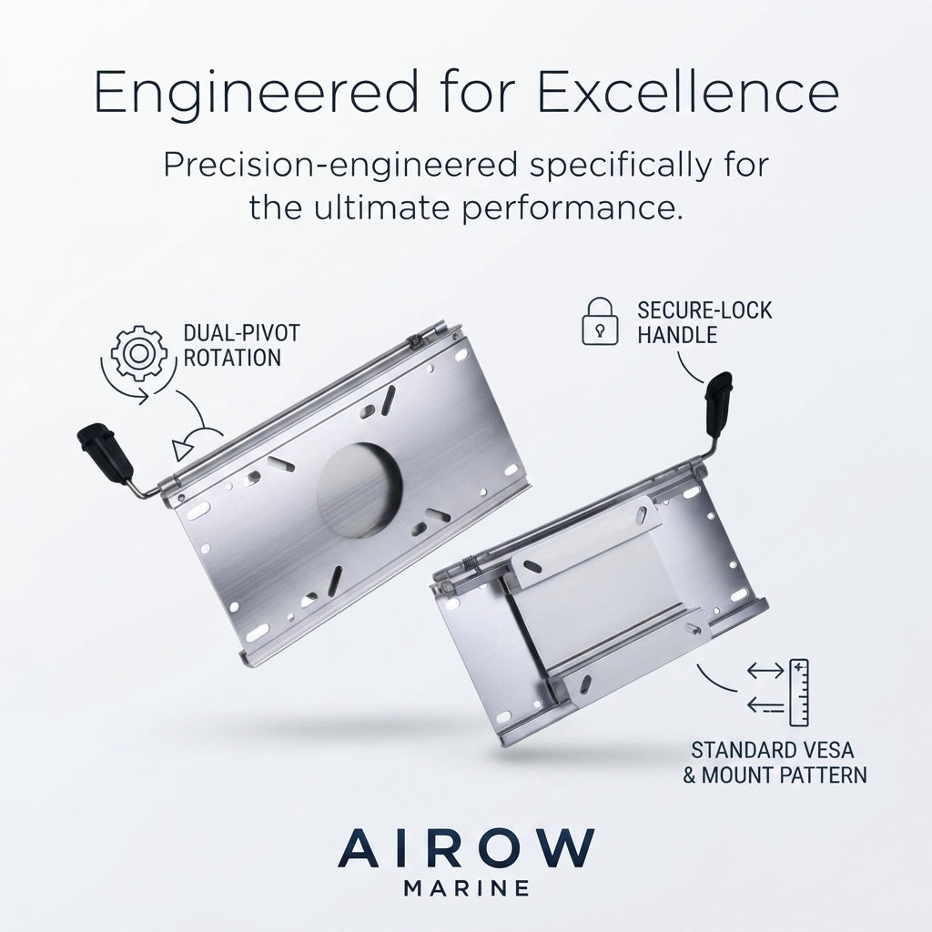 Airrow Marine Aluminum Alloy Seat Base Slides - Adjustable, Corrosion-Resistant