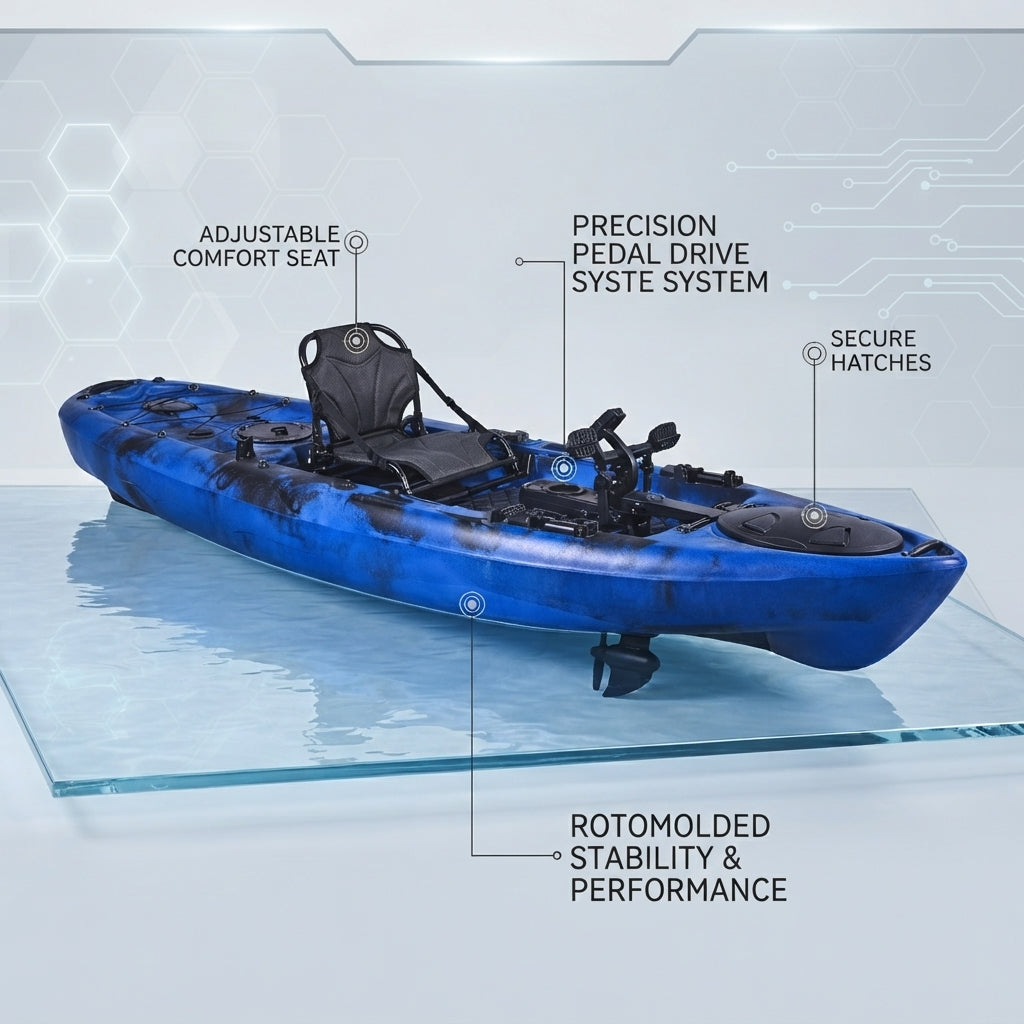 AirowMarine Angler 3.16m Pedal Fishing Kayak – Rotomolded HDPE – marine application view