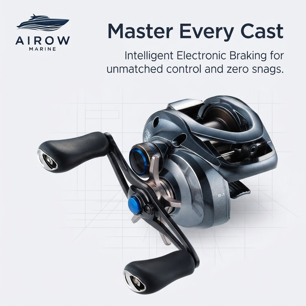 SLX DC Baitcasting Fishing Reel - Electronic I-DC4 Brake, 8.1:1 Ratio (195g)