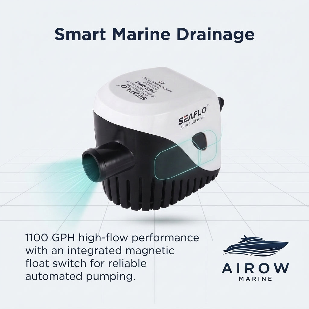 SEAFLO 1100 GPH Automatic Bilge Pump - 12V Marine Water Pump (19mm Outlet)