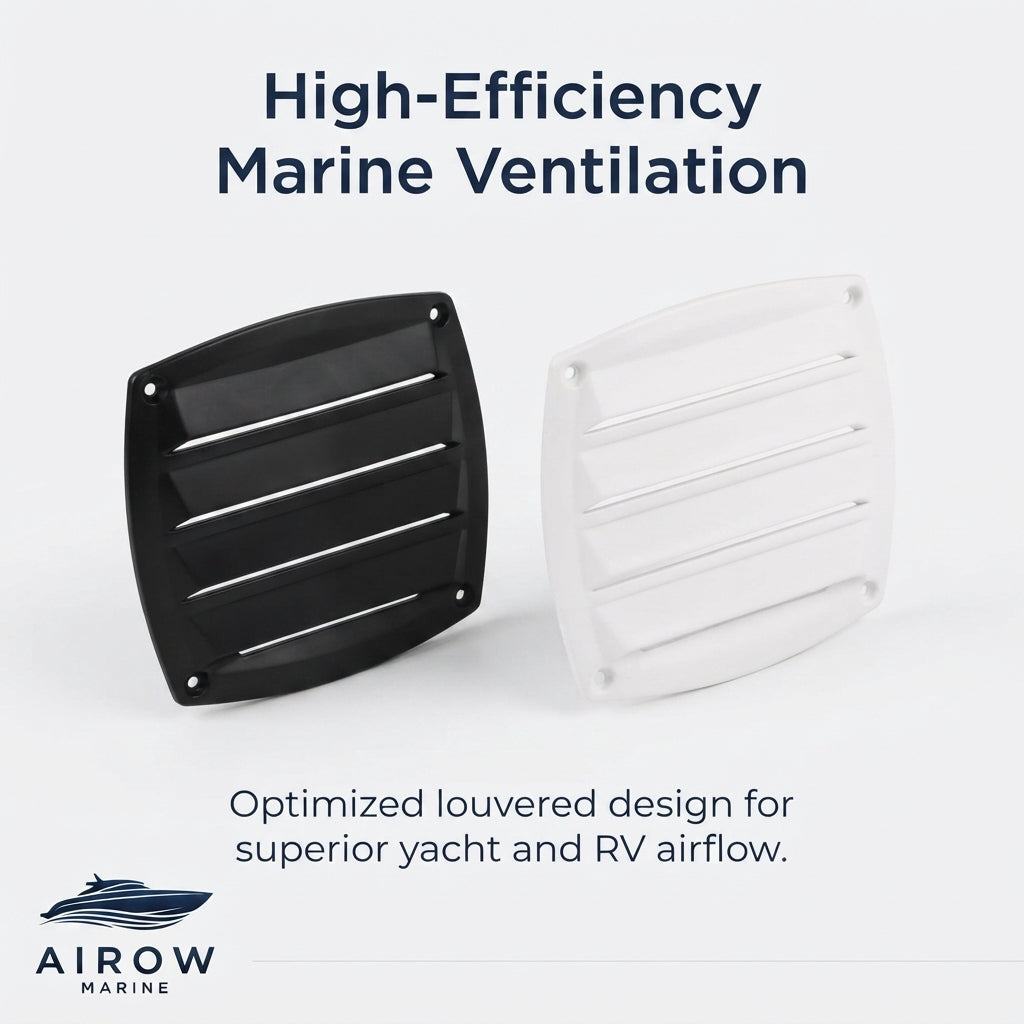 Yacht Louvered Air Vent Cover - Durable Nylon/ABS Marine Grille 82.7mm