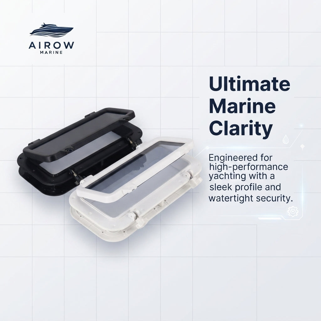 Rectangular Marine Porthole - Watertight ABS Yacht Window 400x200mm